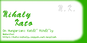 mihaly kato business card